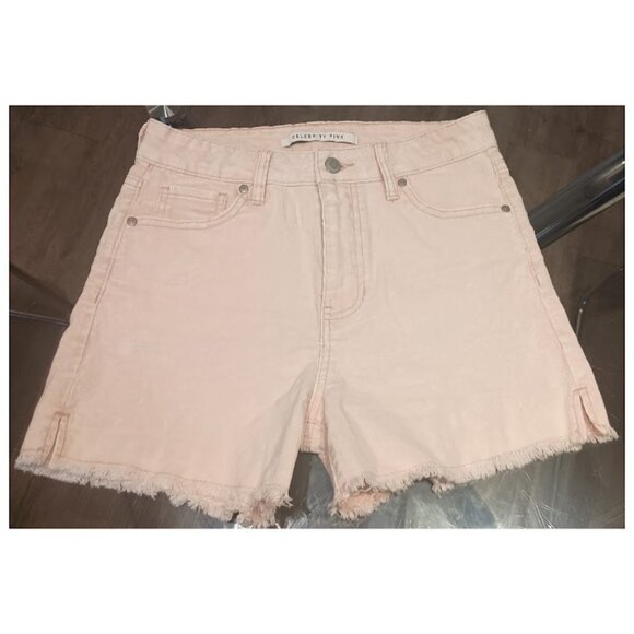 Women's Cord Shorts, Light Pink - Picture 1 of 4